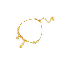 Bracelet Pendentif Gourd Pixiu en Alliage d'Or et Zircon pour Femme TANGPEI, Bijoux de Mode