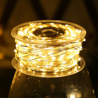 Dimmbare LED-Weihnachtsbeleuchtung IP44 Wasserdicht 50000 Stunden 220V Fernbedienung Warmweiß für Innen- und Außenbereich Feiertage