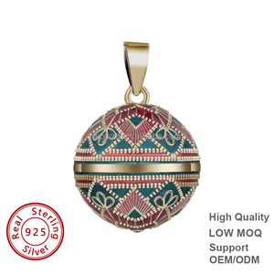 Collier pendentif en forme <span class=keywords><strong>de</strong></span> cloche d'ange plaqué argent en laiton, style tendance, pour <span class=keywords><strong>grossesse</strong></span> et maternité, cadeau <span class=keywords><strong>de</strong></span> bijoux, troisième modèle - Product Image 5