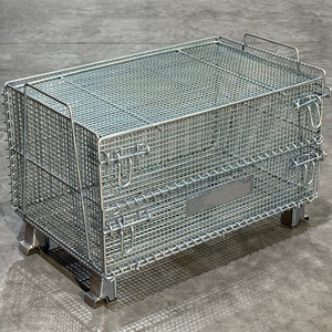 Cuối Cùng Tiết Kiệm Không Gian Lưu Trữ Di Động Bin Stack Gấp Tùy Chỉnh Dây Thép Giỏ - Product Image 3