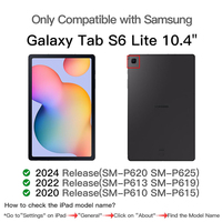 Casing Keyboard Touchpad, sarung Keyboard untuk Samsung Galaxy Tab S6 Lite 10.4 "2024/2022/2020 (P620/P625/P610/P613/P615/P619) dengan Keyboard lampu latar
