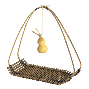 Bandeja Decorativa Artesanal de Bambú con Calabaza, Accesorio Zen para Té, Adorno de Escritorio para el Hogar, Soporte de Estilo Artesanal Asiático - Product Image 5