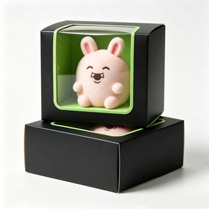 Boîte à jouets personnalisée avec logo imprimé et fenêtre transparente, emballage cadeau tendance - Product Image 3