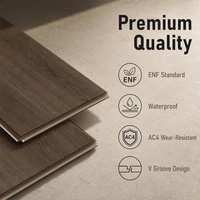 Plancher stratifié texturé ENF, étanche AC4, surface gaufrée imitation bois, rainuré en V, pour salon résidentiel, banc de jardin