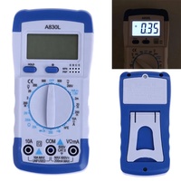 Multitester Digital Portabel dengan Lampu Latar, Amperemeter, Voltmeter, Multimeter Digital LCD Genggam, Penguji Arus A830L