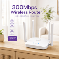 Routeur sans fil domestique N300 300 Mbps 2,4 GHz avec ports LAN/WAN 10/100 Mbps, prise en charge du micrologiciel multilingue et du mode répéteur AP