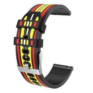 Bracelet de montre universel en silicone élastique respirant à motif papillon de 12 mm à 22 mm pour Huami pour Garmin - Product Image 1