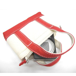 Japanese-style minimalist mini canvas bag with color blocking, suitable for crossbody or tote bags, perfect for commuting and - Product Image 4
