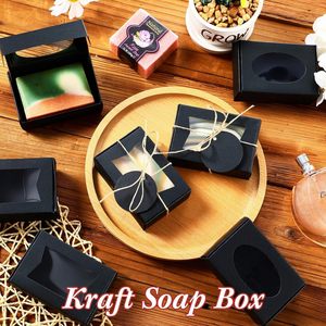 Quan điểm cửa sổ Xà phòng thủ công hộp tùy chỉnh kích thước bao bì món tráng miệng takeout container thực phẩm Cookie sô cô la Bun hộp - Product Image 4