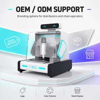 Distributeur automatique commercial personnalisable de pâte à dessin alimentaire 3D intelligente à IA, technologie Panda
