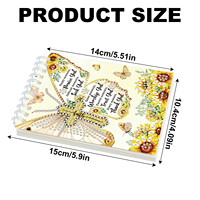 Set de 2 Cuadernos Espirales para Pintura de Diamantes DIY, Diseño de Mariposas, Kit de Manualidades con Arte de Diamantes 5D para Principiantes
