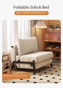 Divano Letto Convertibile 2 in 1 con Struttura in Metallo e Cuscino Morbido per Piccoli Spazi, Appartamenti, Uffici e Camere per Ospiti - Product Image 4