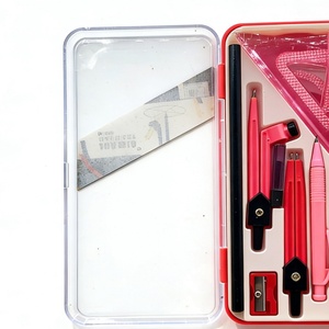 Juego de Compás Matemático de Diseño Único de 11 Piezas en Caja de Plástico con Regla, Lápiz, Borrador, Sacapuntas, Juego de Herramientas Matemáticas Estándar para Material Escolar - Product Image 4