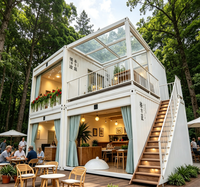 Maison miniature à 2 chambres, maison préfabriquée mobile, capsule spatiale, maison alimentée à l'énergie solaire, écologique, produit tendance 2026