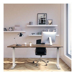 <span class=keywords><strong>Escritorio</strong></span> de Oficina Ajustable de 3 Niveles, Metálico, Comercial, Moderno y de Alta Calidad ZGO, con 2 Patas de Fácil Montaje - Product Image 4