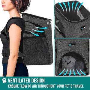 Sac à dos élégant et portable en EVA Oxford haute capacité pour animaux de compagnie, échantillon gratuit, sac de transport ABS réglable, pliable et respirant avec ceinture - Product Image 5