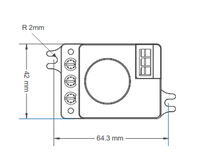 Détecteur de mouvement radar micro-ondes 5,8 GHz avec interrupteur lumineux, temporisation de détection réglable, distance de détection 1-8 m, montage en surface pour la maison