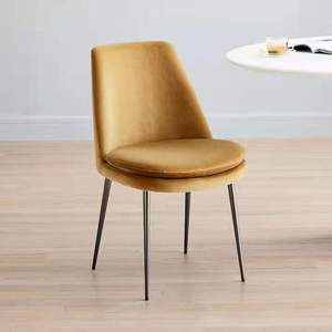 <span class=keywords><strong>Chaises</strong></span> <span class=keywords><strong>de</strong></span> salle à manger modernes en tissu velours et métal, <span class=keywords><strong>chaises</strong></span> <span class=keywords><strong>de</strong></span> salle à manger <span class=keywords><strong>de</strong></span> luxe pour restaurant français - Product Image 3