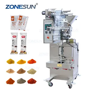 ZONESUN ZS-F100 4-х боковых уплотнений, порошковый пластиковый пакет, машина для наполнения саше, цена, автоматическая упаковочная машина