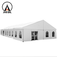 Grande Tente Dôme Polygone en Aluminium pour Événements, Expositions, Mariages, Fêtes, Entrepôts, Utilisation Temporaire, Résistance au Vent 100km/h, 15+