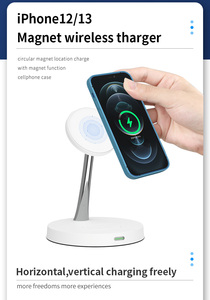 <span class=keywords><strong>Precio</strong></span> de fábrica 2-en-1 cargador inalámbrico de escritorio LED banco de energía 15W logotipo personalizado para <span class=keywords><strong>iPhone</strong></span> 15 2024 teléfono móvil eléctrico - Product Image 6