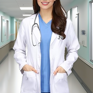 Bata de laboratorio unisex personalizada de alta calidad, blanca, tejida, 100% poliéster, con detección de agujas, uniforme de hospital de manga larga para médicos, CE IS - Product Image 2