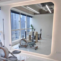 Miroir Mural Grand Format Haute Définition Plein Pied avec Lumière LED pour Studio de Danse et Salle de Sport, Vente en Gros d'Usine