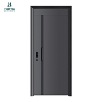 Porte d'entrée de sécurité personnalisée, étanche, pour la maison et l'hôtel, design moderne minimaliste, en aluminium moulé, porte de sécurité simple pour villas