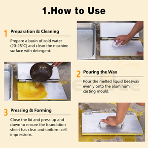 เครื่องทำแผ่นรังผึ้งแบบพกพาชนิดแมนนวล  วัสดุอะลูมิเนียมอัลลอยหล่อขึ้นรูป ยี่ห้อ Menger Bee - Product Image 2