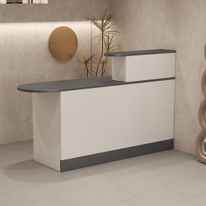 <b>Small</b> Checkout Counter Reception <b>Desk</b> Nail Hair Salon Curved Reception <b>Desk</b> Clothing Store Barber Shop Paint Bar & Beauty Salon - Product Image 1