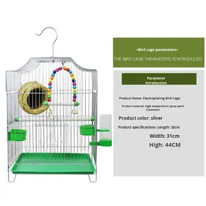 Gabbia per Uccelli Pieghevole in Filo di Ferro Elettroplaccato, Ecologica, per Allevamento di Piccioni, Parrocchetti, Calopsittici e Caturri - Product Image 5