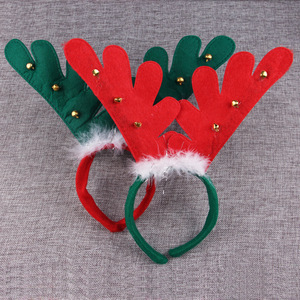EAGLEGIFTS Bandeaux de Noël pour Femmes et Filles, Bandeaux en Forme de Tête de Renne, Bandeaux de Père Noël pour Enfants, Nouveauté du Nouvel An - Product Image 1