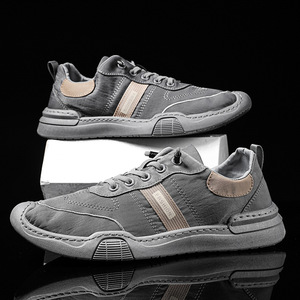 Automne décontracté respirant bas plat tendance <span class=keywords><strong>sans</strong></span> lacets séchage rapide anti-dérapant hommes chaussures <span class=keywords><strong>en</strong></span> <span class=keywords><strong>toile</strong></span> - Product Image 4