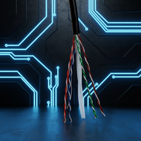 Câble LAN Cat6A d'extérieur blindé, bobine de 305 m, 23AWG, cuivre nu CCA, blindage étanche SFTP FTP, câble extérieur Cat6