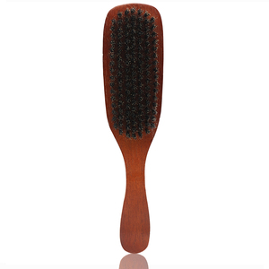 100% Pure Boar Bristle Wood Beard Brush With Handle Men's Shaving <strong>Mustache</strong> Comb <strong>Hairdressing</strong> Teasing Brushes - Product Image 4