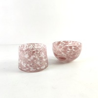 Bougeoir rond en verre, en forme de points roses, à la mode, pot et diffuseur de couleur