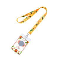 Lanière porte-badge en polyester de 3/4 po imprimée par sublimation avec porte-badge transparent et clip pivotant en métal – Tendance et durable
