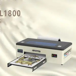 Factory Direct A3 Size Uv DTF Printer T-Shirt DTF Printing Machine LED UV Flatbed Inkjet Printer 60cm Print L1800 Motor