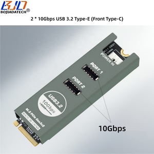 Nouvelle carte d'extension adaptateur M.2 NVMe M-Key avec 2 connecteurs USB <span class=keywords><strong>3.2</strong></span> Type-E (Type-C frontal) et boîtier en alliage d'aluminium - Product Image 2