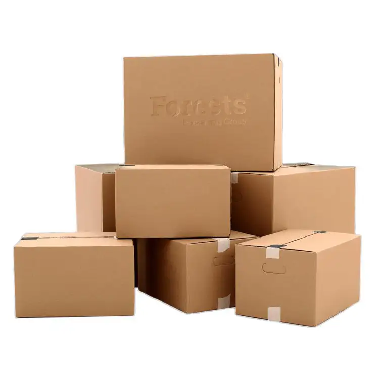 Grande Boîte d'Emballage Kraft Pliable Personnalisée Déménagement Envoi Postal Carton Ondulé Boîte d'Expédition Blanche pour Petite Entreprise