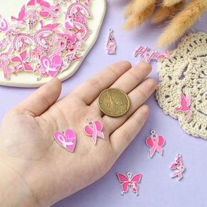 Dijes <span class=keywords><strong>de</strong></span> Listón Rosa para la Concientización sobre el Cáncer <span class=keywords><strong>de</strong></span> <span class=keywords><strong>Mama</strong></span> - Joyería Dove Hope Care para Fabricación <span class=keywords><strong>de</strong></span> Joyas al por Mayor - Product Image 5