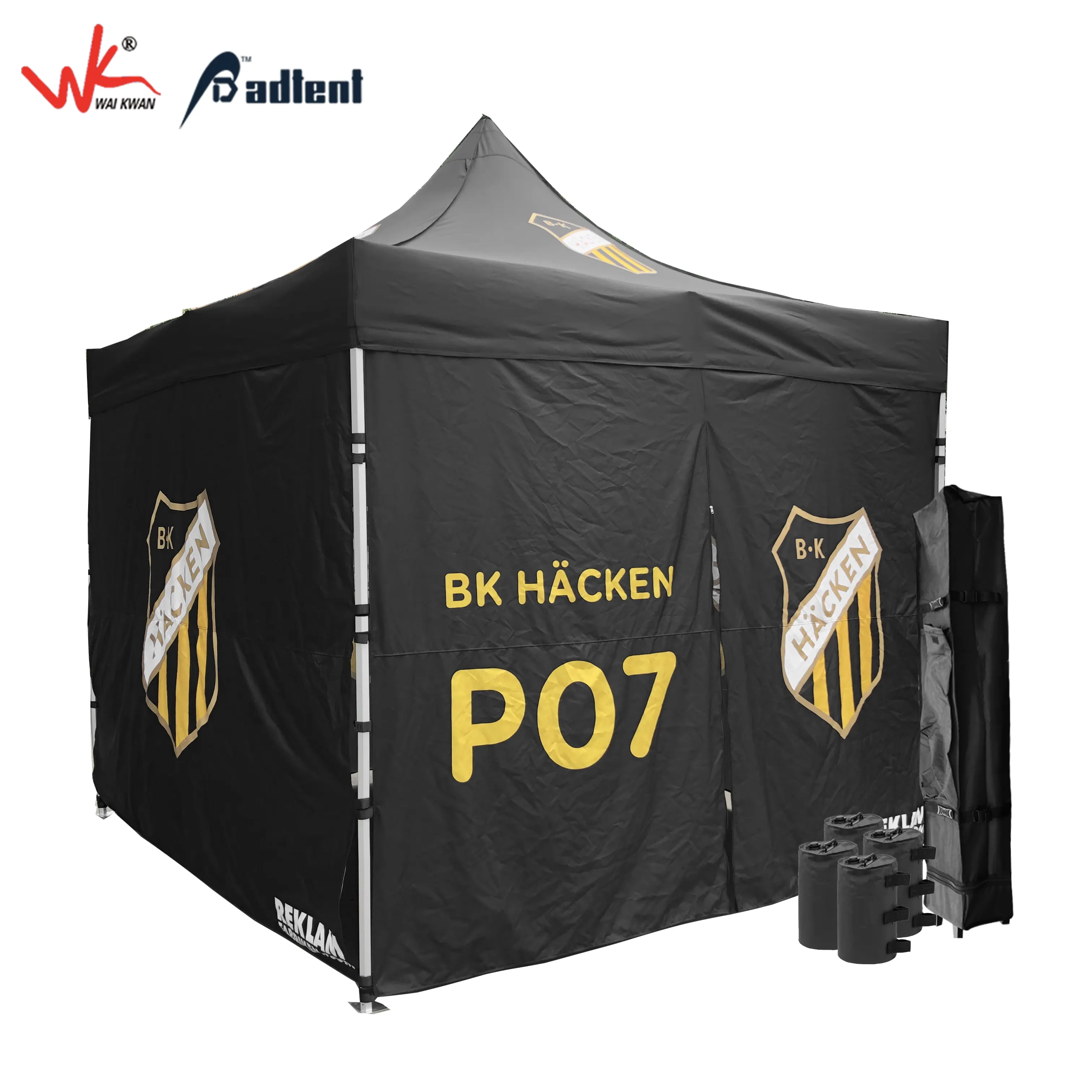 Melhor Venda 3x3M Tenda Dobrável Hexágono Alumínio Cobertura Completa Gazebo Outdoor Evento Canopy Tenda