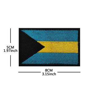 Stock Bandera de América del Norte del Sur Lona bordada Parches de gancho y bucle de PVC Ropa ecológica Accesorios para bolsas al aire libre - Product Image 3