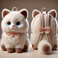 Sac à dos réaliste personnalisé de haute qualité en peluche doux et mignon réaliste pour chat en peluche réaliste chat en peluche chat en peluche