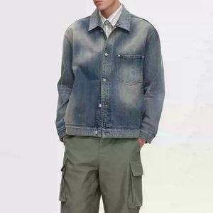 Nouvelle Veste Courte en Jean Tendance pour Homme – Style Urbain, Effet Vieilli et Délavé, 100% Coton Vintage - Product Image 3