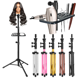 Support de perruque professionnel AliLeader, trépied réglable pour tête de mannequin, avec plateau à outils pour la fabrication de perruques et le coiffage - Product Image 1
