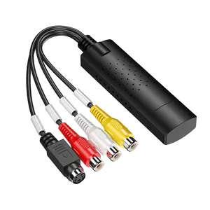 USB 2.0 Easycap بطاقة التقاط الفيديو بطاقة سهلة الحمل محول التقاط الصوت والفيديو