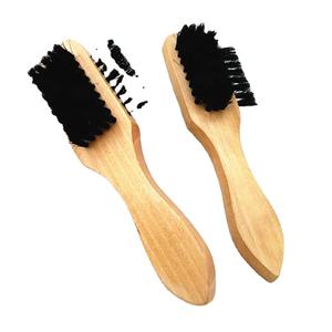 Spazzola per Lucidare Scarpe con Manico in Legno Multifunzionale Setole in Pelo di Cavallo Tre Lati Puro - Product Image 1