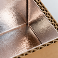 Boîte en carton ondulé écologique avec doublure en aluminium, logo personnalisé, emballage cadeau pour cosmétiques