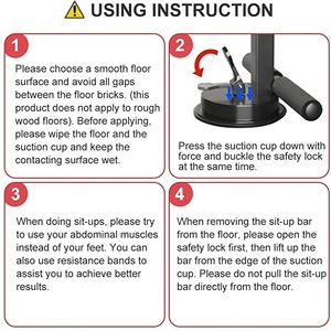 Dispositivo Portatile <span class=keywords><strong>per</strong></span> Addominali con Autoadesione, Barra <span class=keywords><strong>per</strong></span> Sit-up, Allenatore <span class=keywords><strong>per</strong></span> Core Addominale da <span class=keywords><strong>Casa</strong></span> - Product Image 6